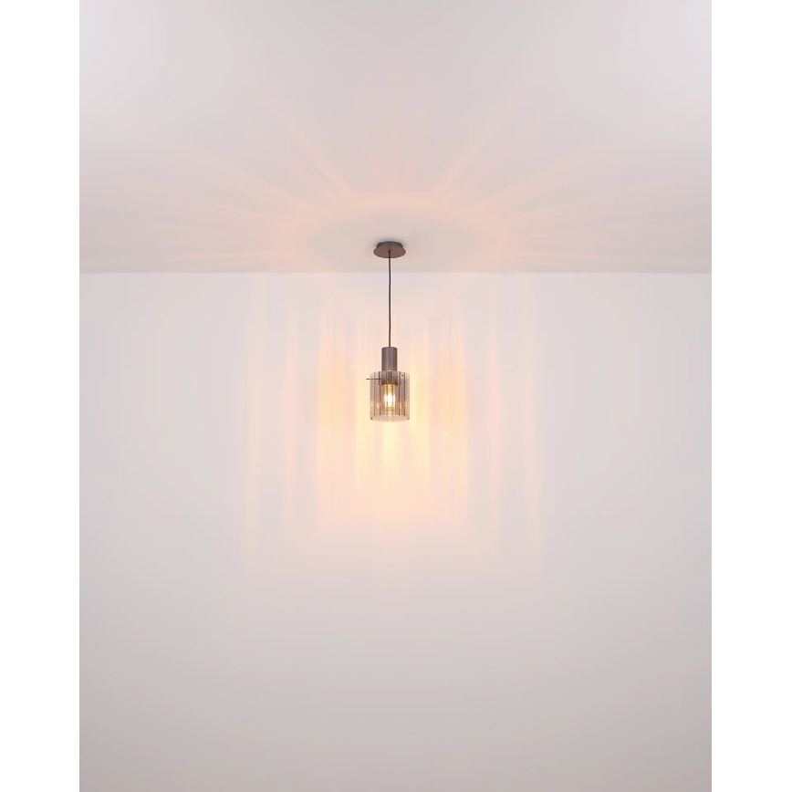 Globo - Chandelier on a string 1xE27/40W/230V d. 18 cm grey
