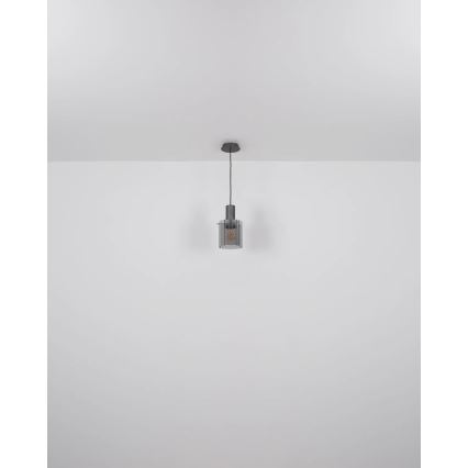 Globo - Chandelier on a string 1xE27/40W/230V d. 18 cm grey
