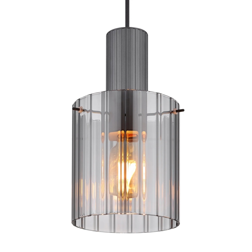 Globo - Chandelier on a string 1xE27/40W/230V d. 18 cm grey