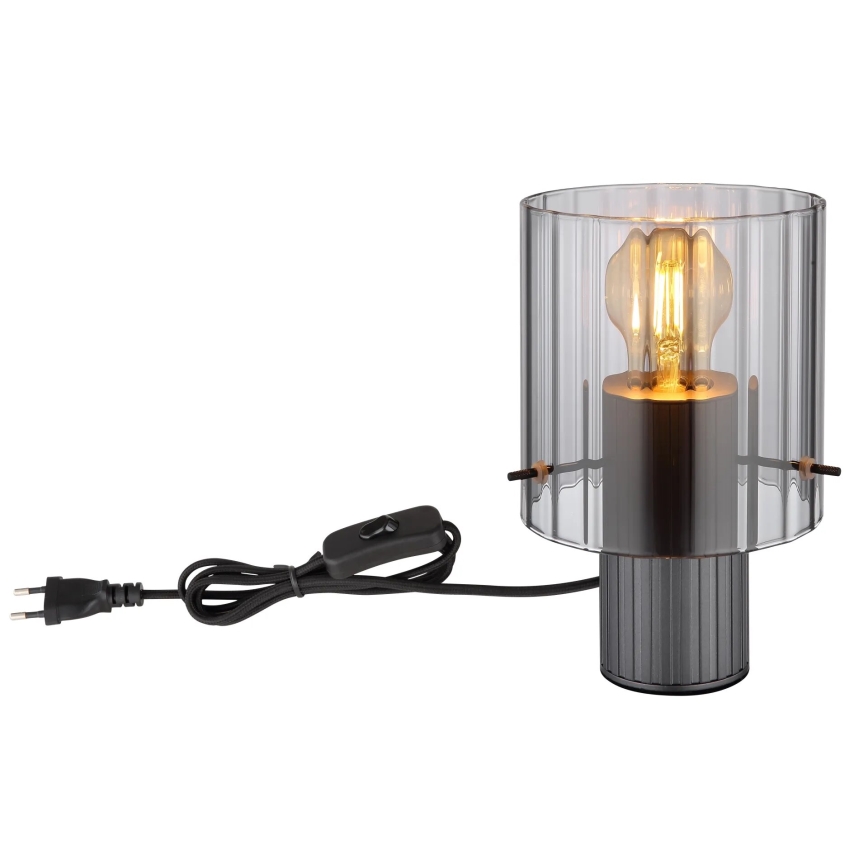 Globo - Table lamp 1xE27/40W/230V d. 14 cm grey