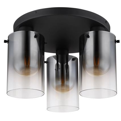 Globo - Surface-mounted chandelier 3xE27/40W/230V d. 40,5 cm black