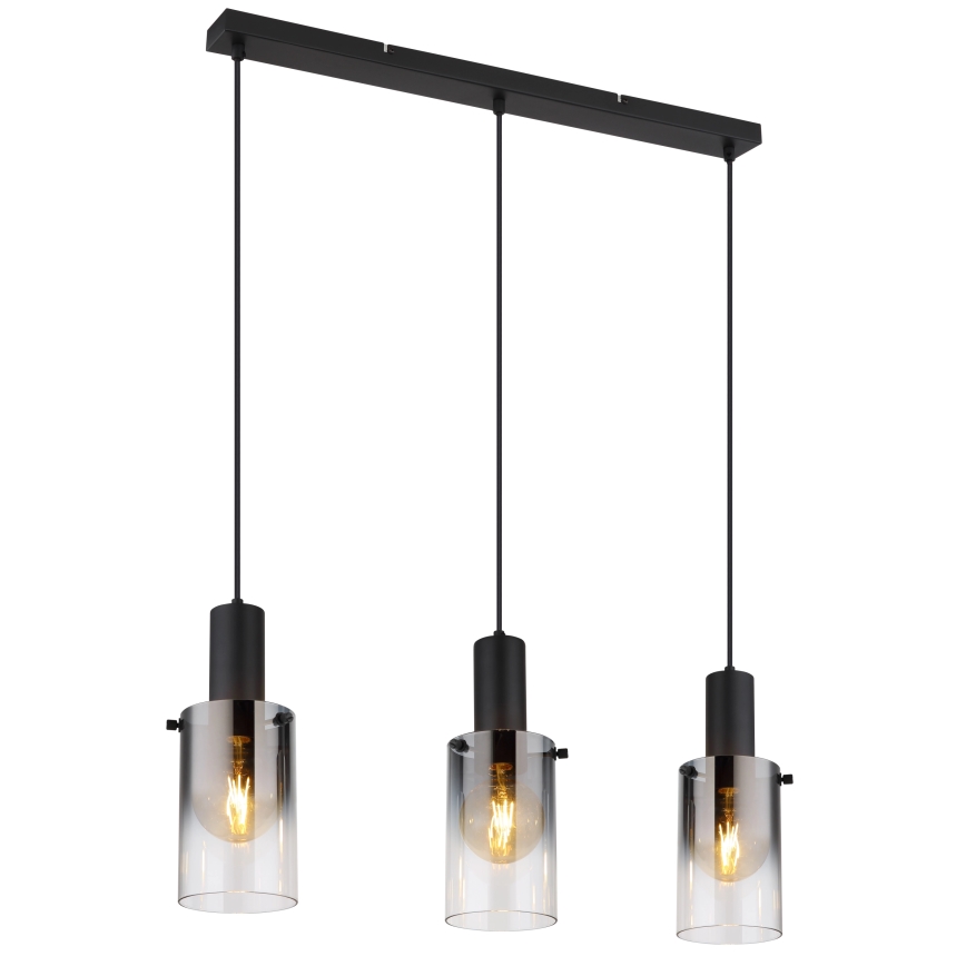 Globo - Chandelier on a string 3xE27/40W/230V black