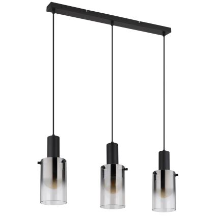 Globo - Chandelier on a string 3xE27/40W/230V black