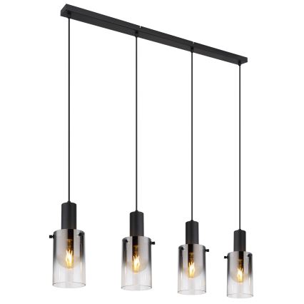 Globo - Chandelier on a string 4xE27/40W/230V black