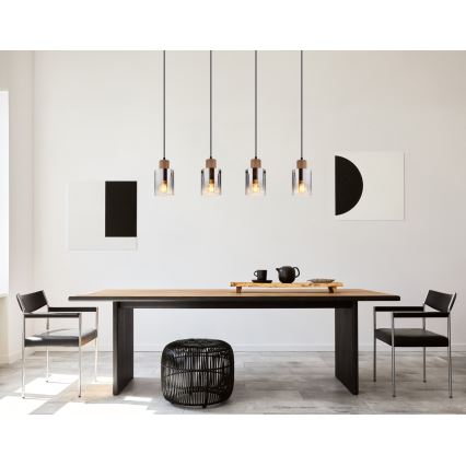 Globo - Cable-hung pendant light 4xE27/40W/230V