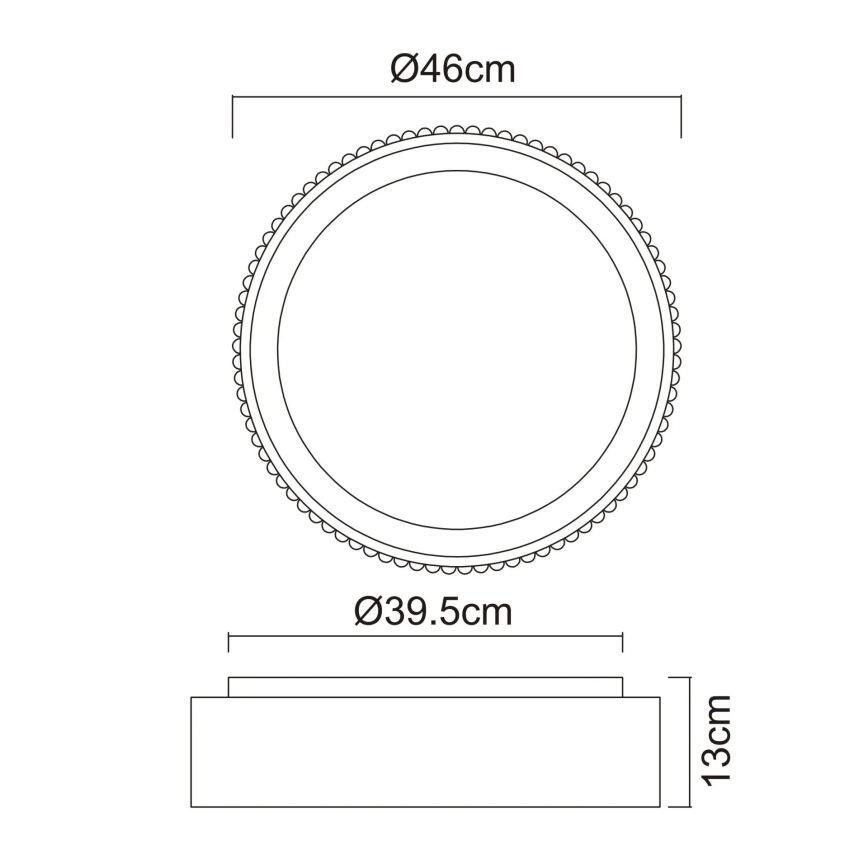 Globo - LED Ceiling Light LED/45W/230V 2700/4000/6000K dia. 46 cm black