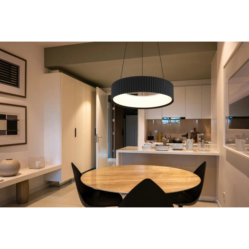 Globo - LED Cable-Suspended Pendant LED/45W/230V 2700/4000/6000K Ø 46 cm Black