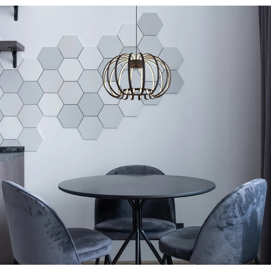 Globo - Dimmable LED Pendant Light on Cable LED/40W/230V 3000K Black