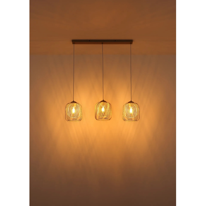 Globo - Cable-suspended chandelier 3xE27/40W/230V