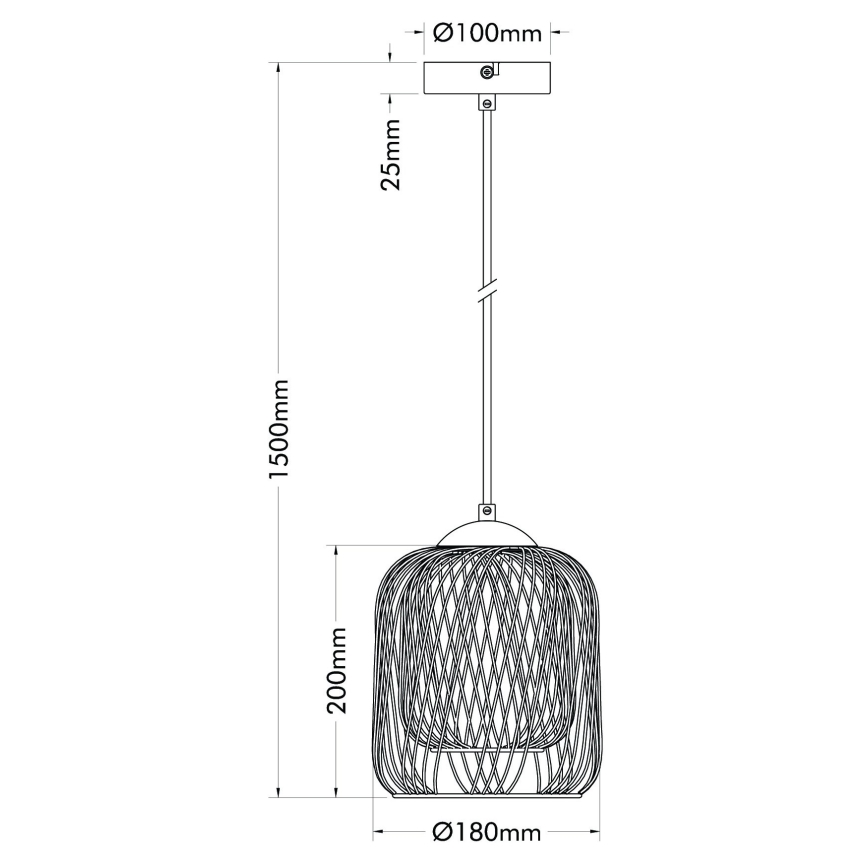 Globo - Cable pendant 1xE27/40W/230V Ø 18 cm