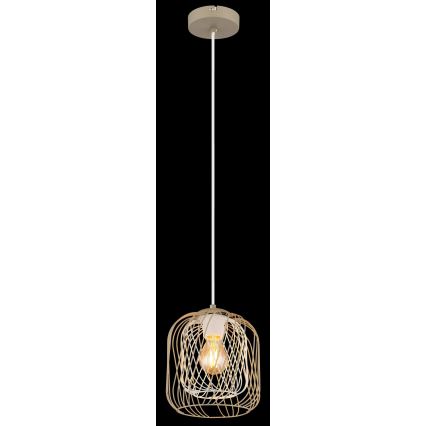 Globo - Cable pendant light 1xE27/40W/230V Ø 18 cm beige/white