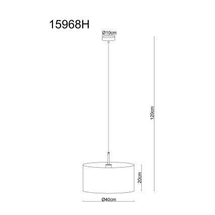 Globo - Cable-suspended pendant light 1xE27/60W/230V