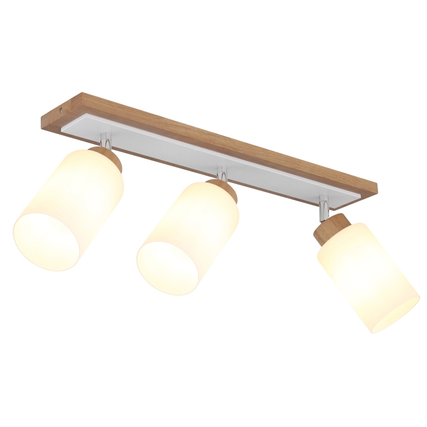 Globo - Spotlight 3xE27/60W/230V Oak/White