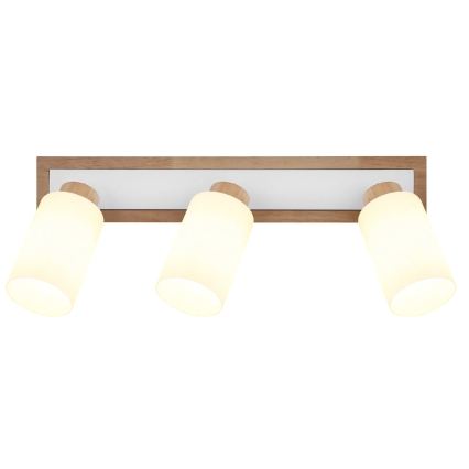 Globo - Spotlight 3xE27/60W/230V Oak/White