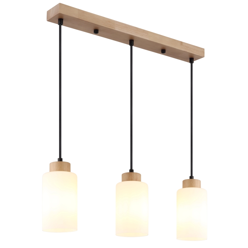 Globo - Cable pendant light 3xE27/60W/230V beige/white