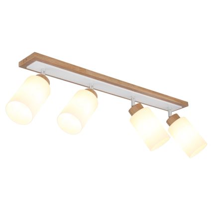Globo - Spotlight fixture 4xE27/60W/230V oak/white