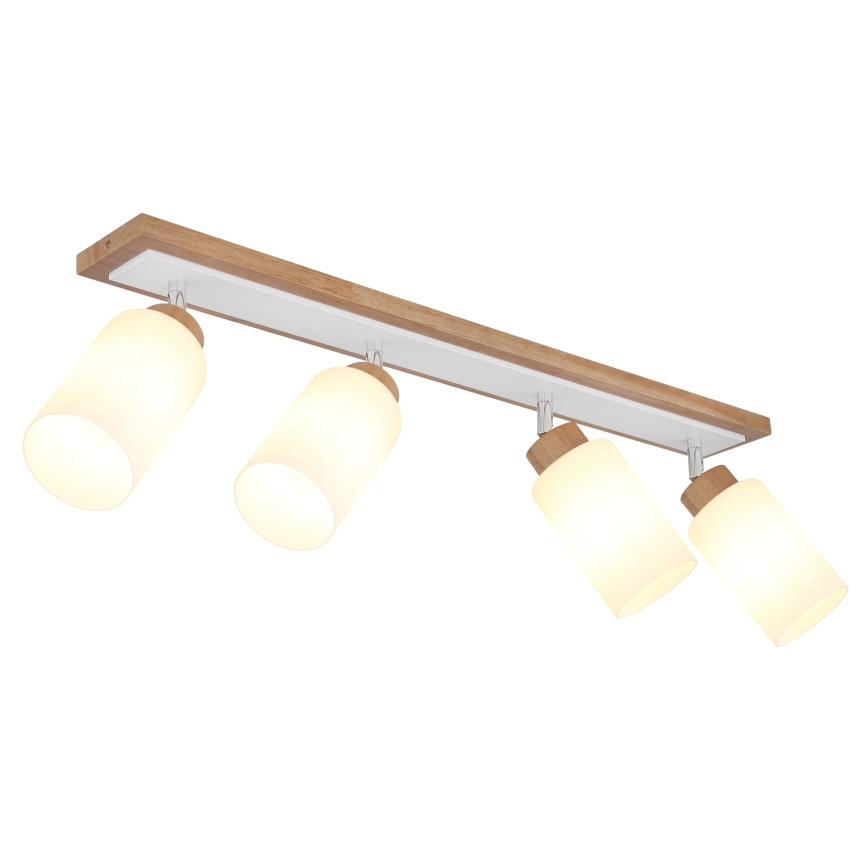 Globo - Spotlight fixture 4xE27/60W/230V oak/white
