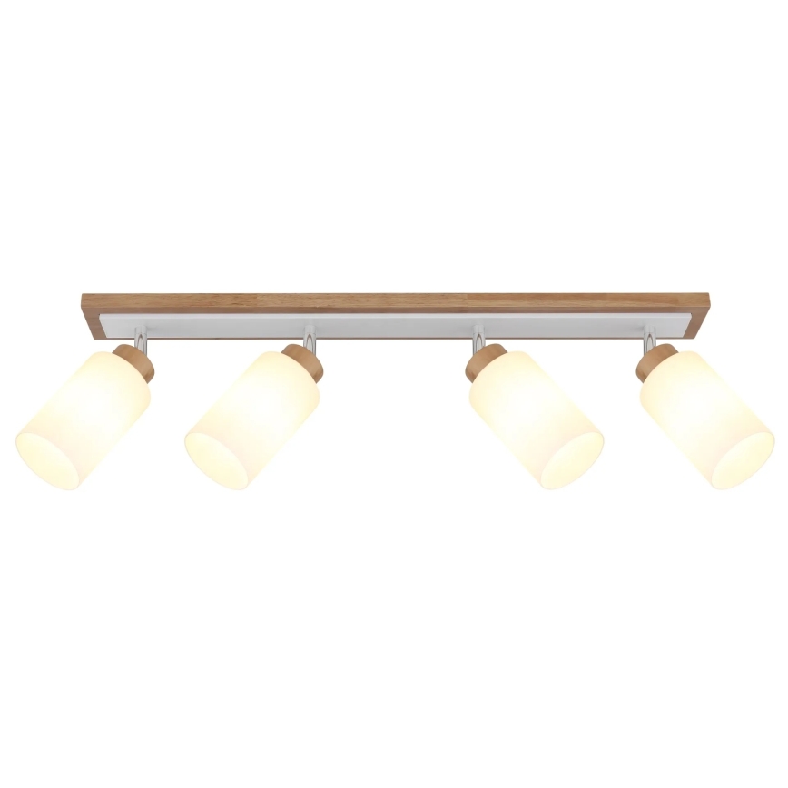 Globo - Spotlight fixture 4xE27/60W/230V oak/white