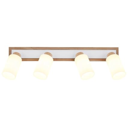Globo - Spotlight fixture 4xE27/60W/230V oak/white