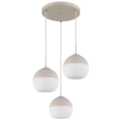 Globo - Cable-suspended pendant 3xE27/60W/230V