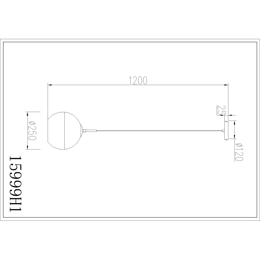 Globo - Cable-suspended pendant light 1xE27/60W/230V Ø 25 cm