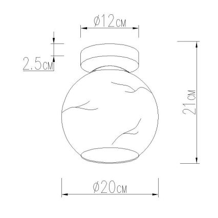 Globo - Ceiling light 1xE27/60W/230V Ø 20 cm