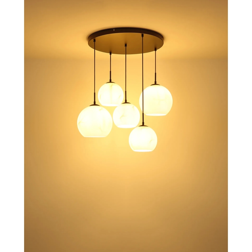 Globo - Cable-suspended pendant, 5x E27/60W/230V, Ø 75 cm