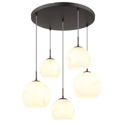Globo - Cable-suspended pendant, 5x E27/60W/230V, Ø 75 cm