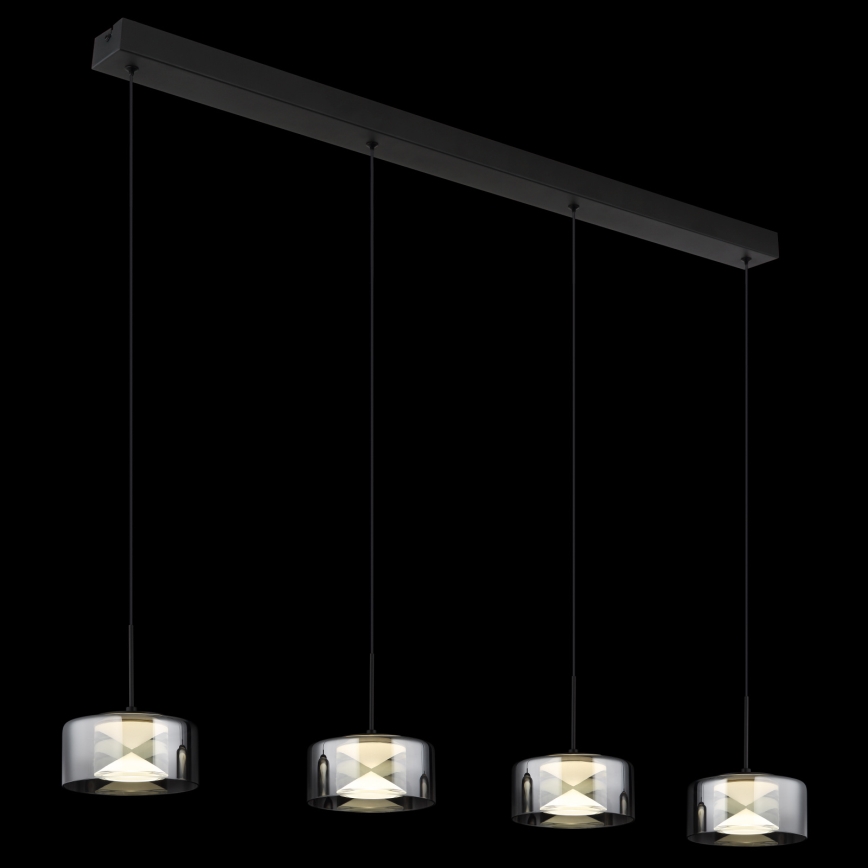Globo - LED pendant light on cable LED/24W/230V black/smoked