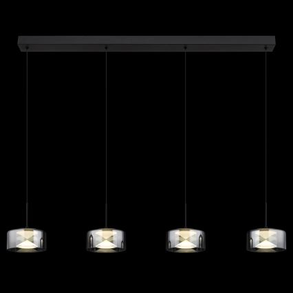 Globo - LED pendant light on cable LED/24W/230V black/smoked