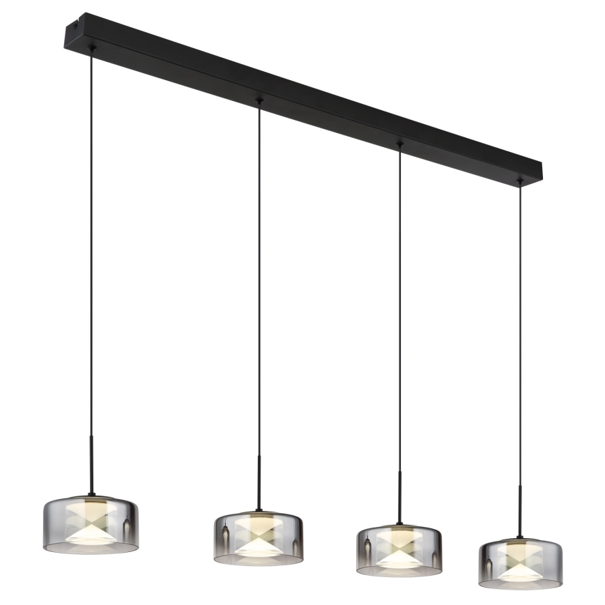 Globo - LED pendant light on cable LED/24W/230V black/smoked