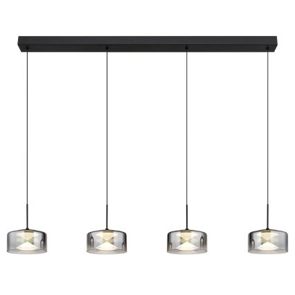 Globo - LED pendant light on cable LED/24W/230V black/smoked