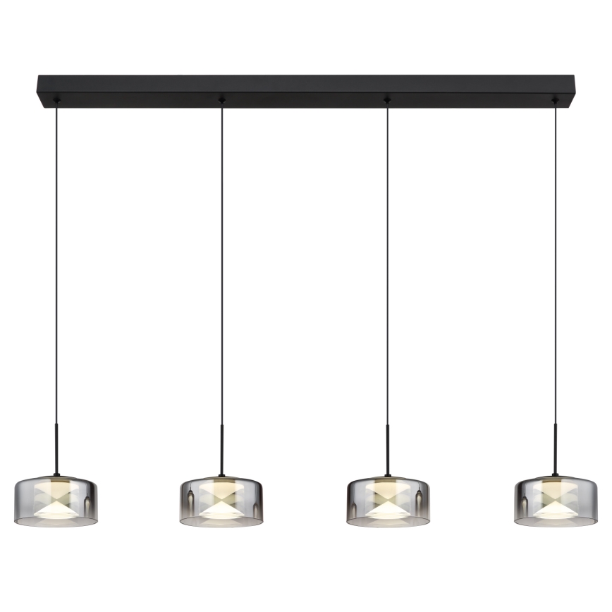 Globo - LED pendant light on cable LED/24W/230V black/smoked
