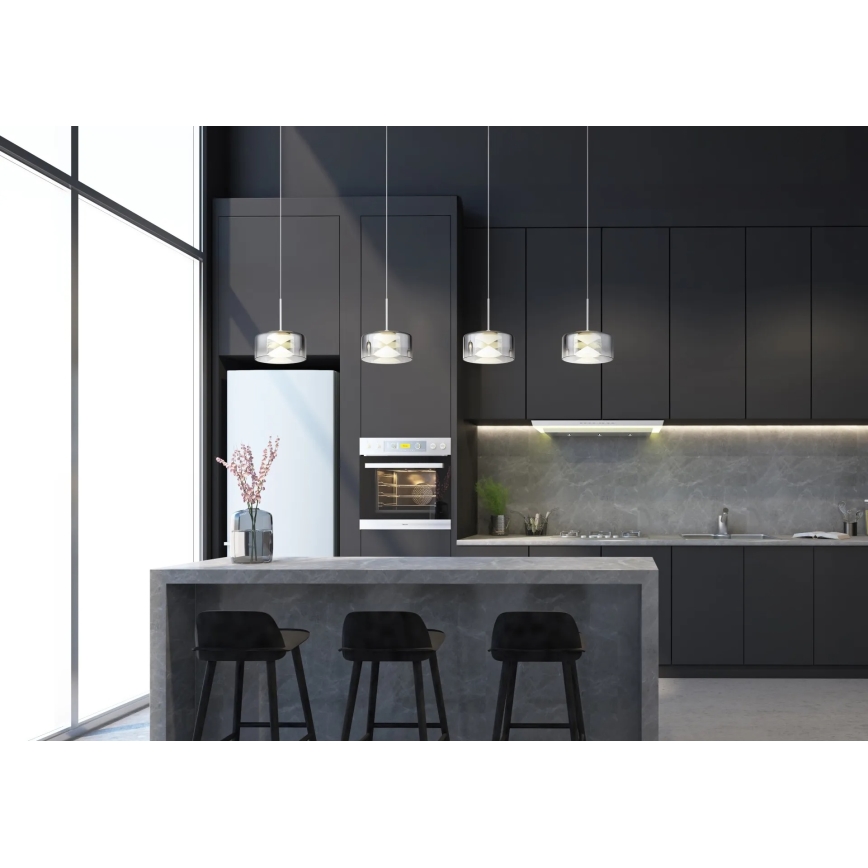 Globo - Cable-Suspended LED Pendant LED/24W/230V White/Smoked