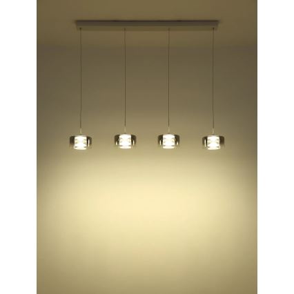Globo - Cable-Suspended LED Pendant LED/24W/230V White/Smoked