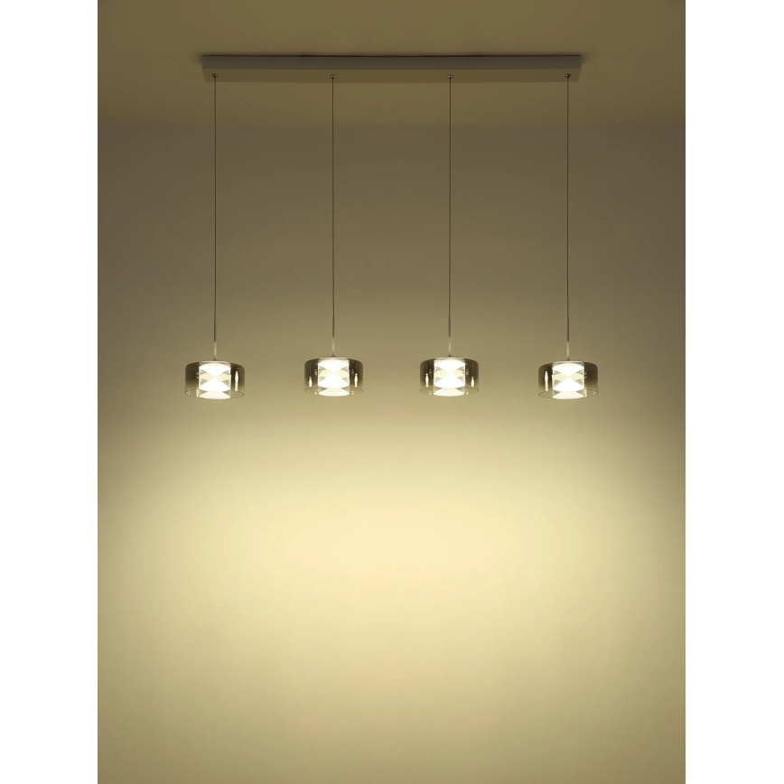 Globo - Cable-Suspended LED Pendant LED/24W/230V White/Smoked