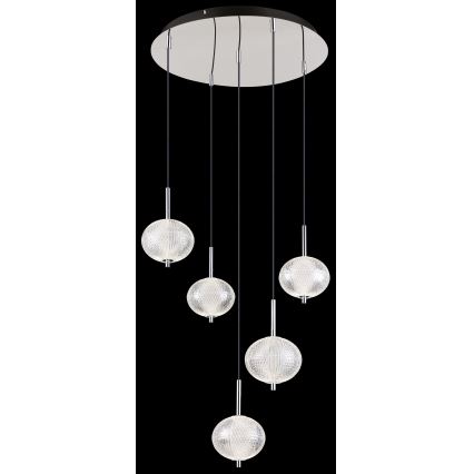 Globo - LED Chandelier on a string 5xLED/6,6W/230V 3000/4500/6500K