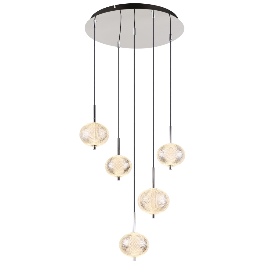 Globo - LED Chandelier on a string 5xLED/6,6W/230V 3000/4500/6500K