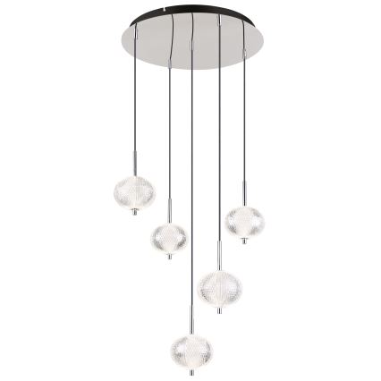 Globo - LED Chandelier on a string 5xLED/6,6W/230V 3000/4500/6500K