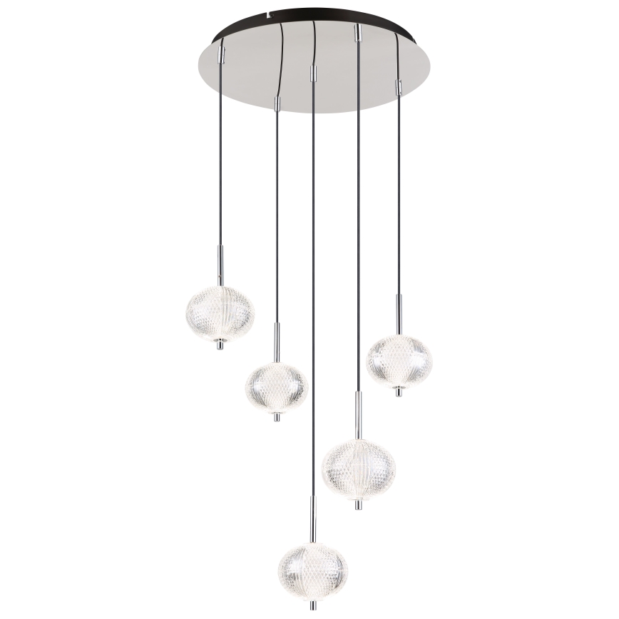 Globo - LED Chandelier on a string 5xLED/6,6W/230V 3000/4500/6500K