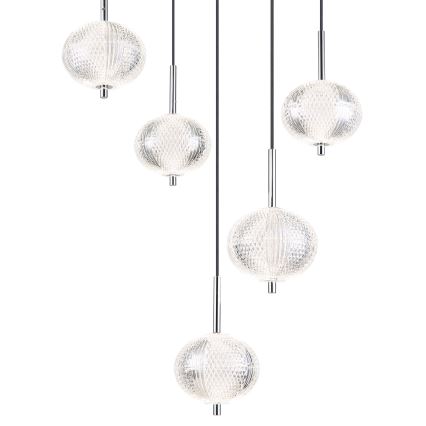 Globo - LED Chandelier on a string 5xLED/6,6W/230V 3000/4500/6500K