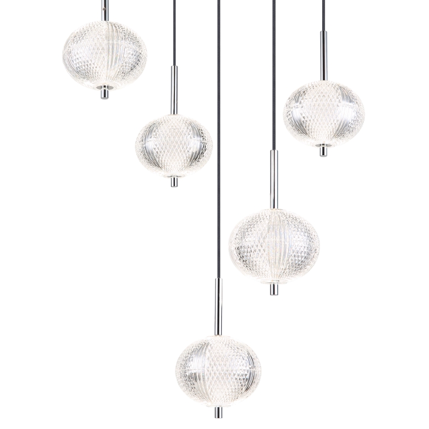 Globo - LED Chandelier on a string 5xLED/6,6W/230V 3000/4500/6500K
