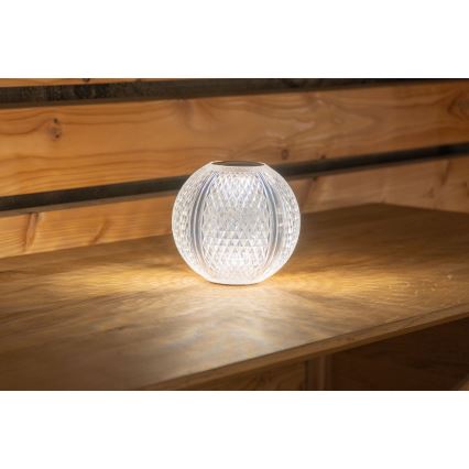 Globo - LED Dimmable touch table lamp LED/2W/5V 1200 mAh USB clear
