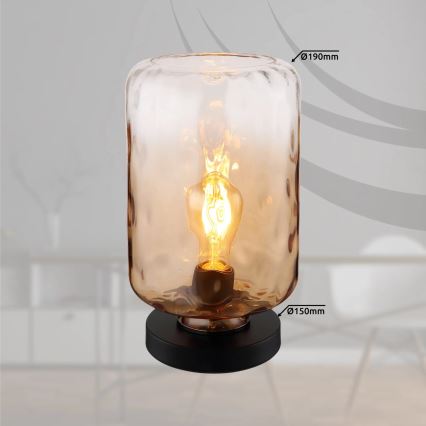 Globo - Table lamp 1xE27/60W/230V brown