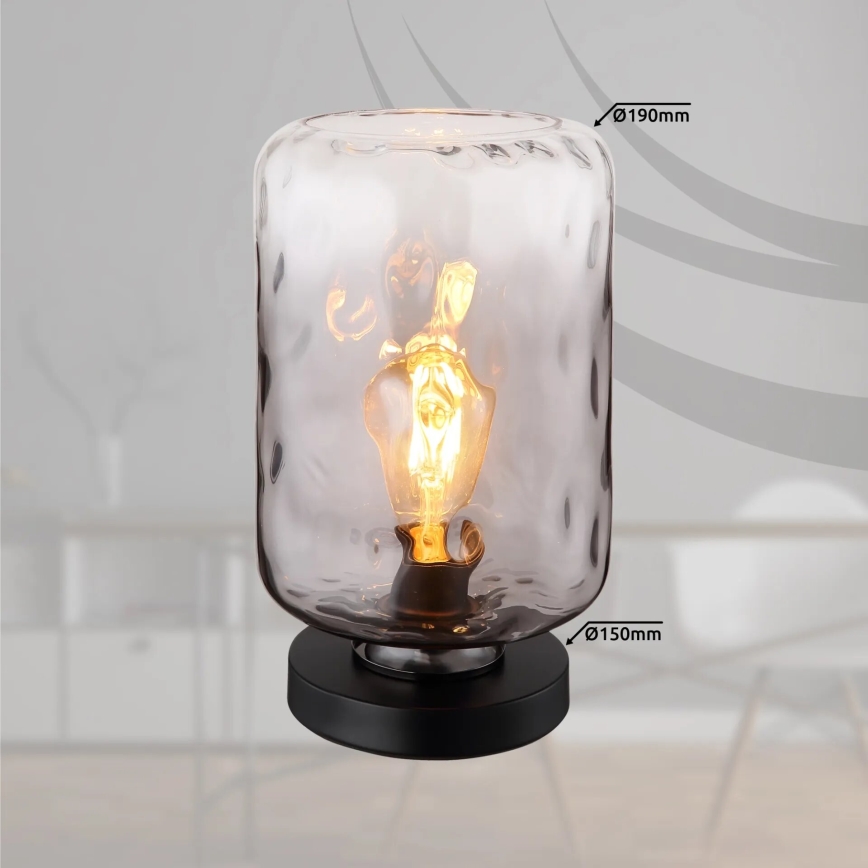 Globo - Table lamp 1xE27/60W/230V grey