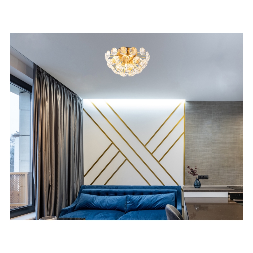 Globo - Ceiling light 10xG9/7W/230V gold d. 39 cm