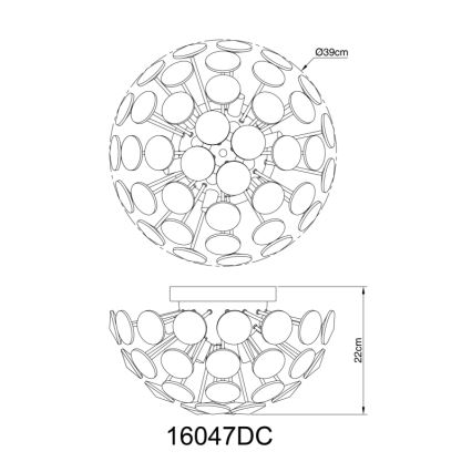 Globo - Ceiling light 10xG9/7W/230V shiny chrome d. 39 cm
