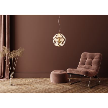 Globo - LED Pendant on Cable LED/12W/230V 3000K Gold