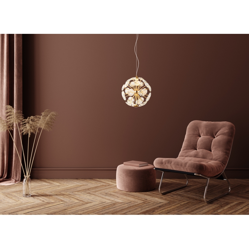 Globo - LED Pendant on Cable LED/12W/230V 3000K Gold
