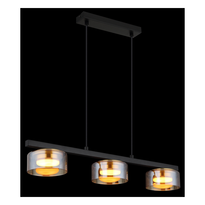 Globo - LED Chandelier on a string 3xGX53/6W/230V smoky/brown